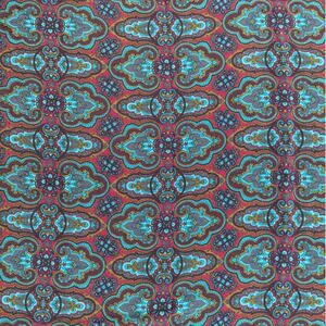 3.5 YDS Vintage 1970's HI-FASHION Ornate Design Silky Polyester Jacquard Fabric